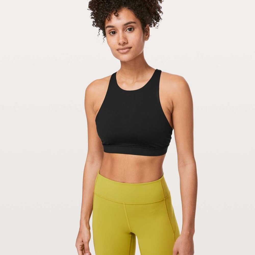 Lululemon Energy Bra *High Neck Size 6 - Black